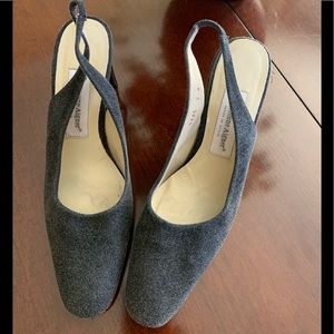 Etienne Aigner grey flannel heels